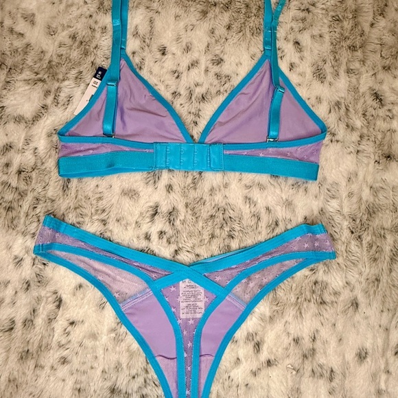 Parade Triangle Bralette and Thong Set XS - Picture 2 of 3